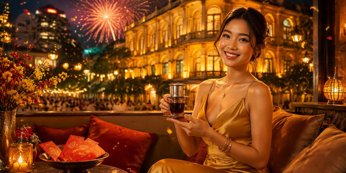 Khung cảnh Hà Nội với người dùng nhận thưởng và cà phê sáng trong không khí sảng khoái